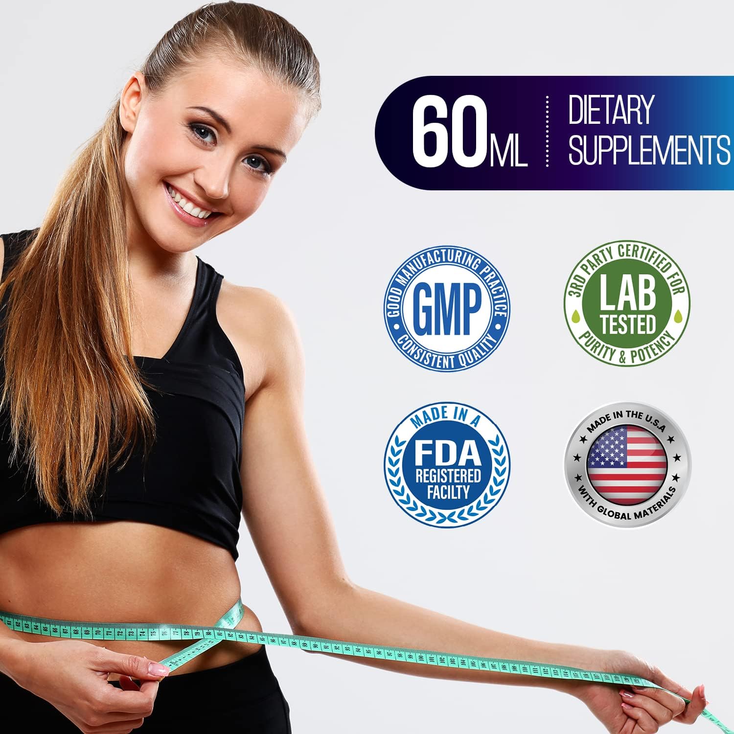 OLIBELA African Mango Gotas - Complejo Herbal 11-en-1 con Irvingia Gabonensis, L-Carnitina, Maca y Aminoácidos - Apoyo Metabólico - 60 ml