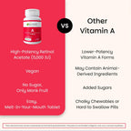 EZ Melts Vitamina A – Vegan Vitamin A Supplement – 60 Strawberry Flavored Orally Disintegrating Tablets