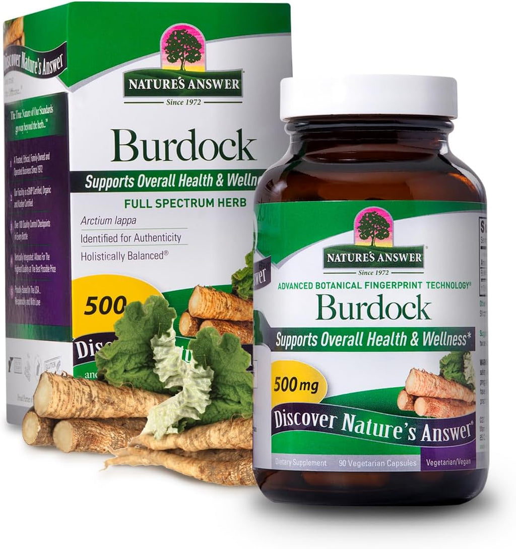 Nature's Answer Burdock Root, 90 Capsules