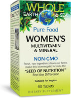 Whole Earth & Sea Multivitamínico y Mineral para Mujeres, Complemento Alimenticio Integral, Vegano, 60 comprimidos