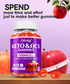 EDUDYF Keto ACV Gummies - Gominolas de Vinagre de Manzana Orgánico con Probióticos - 120 Unidades