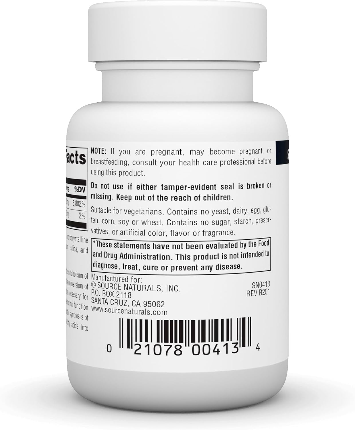 Source Naturals Vitamina B6 100 mg - 100 Comprimidos