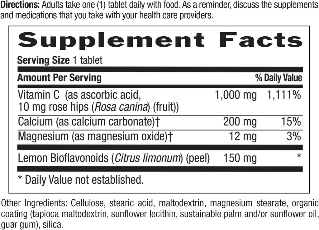 Country Life Vitamina C Tamponada 1000 mg con Bioflavonoides - 250 Comprimidos