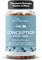 Eu Natural Conception for Her - Fertility Supplement for Women - Myo-Inositol, Folate, Shatavari and Vitex - 60 Vegetarian Capsules