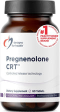 Designs for Health Pregnenolone CRT - 30 mg - Liberación Controlada (10-12 horas) - Precursor Hormonal - Vegano - No GMO (60 comprimidos)
