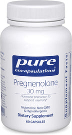 Pure Encapsulations Pregnenolona 30 mg - 180 Cápsulas - Vegano, Sin Gluten