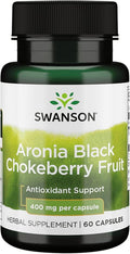 Swanson Full Spectrum Aronia (Chokeberry) 400 mg, 60 Cápsulas