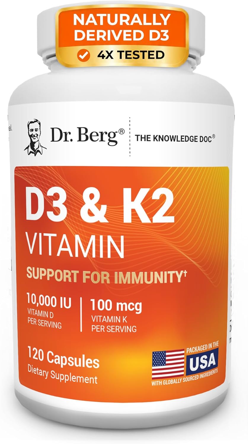 Dr. Berg Maximum Strength 7-in-1 Vitamin D3 K2 5000 IU