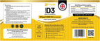 Vitamina D3 4000 UI Alta Potencia - 425 Comprimidos Vegetarianos (14 Meses de Suministro) - Prowise Healthcare