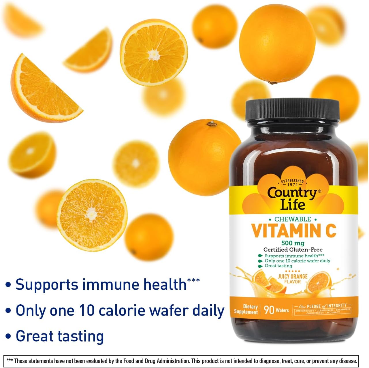 Vitamina C 500 mg con zumo de naranja - 90 comprimidos