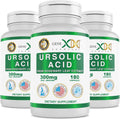 Genex Formulas Ácido Ursólico 300mg (540 Cápsulas) – Extracto de Romero, No-GMO, Sin Gluten, Vegano