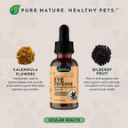 Animal Essentials Eye Defense Support for Dogs and Cats, 30 ml - Organic Bilberry and Marigold Herbal Blend, Alcohol-Free