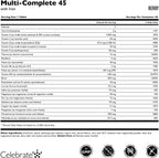 Celebrate Vitamins Multi-Complete Masticables, 45mg Hierro – Multivitamínico Bariátrico Diario para Bypass Gástrico y Manga Gástrica – Sabor Berry (60 Comprimidos)