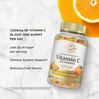 Solgar Vitamina C Gominolas 1000 mg para Adultos - Sabor Naranja Ácida, Vegano y Sin Gluten, 60 Gominolas (2 Meses)