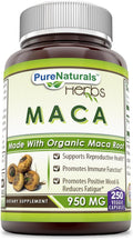 Pure Naturals Maca 950 mg 250 Cápsulas