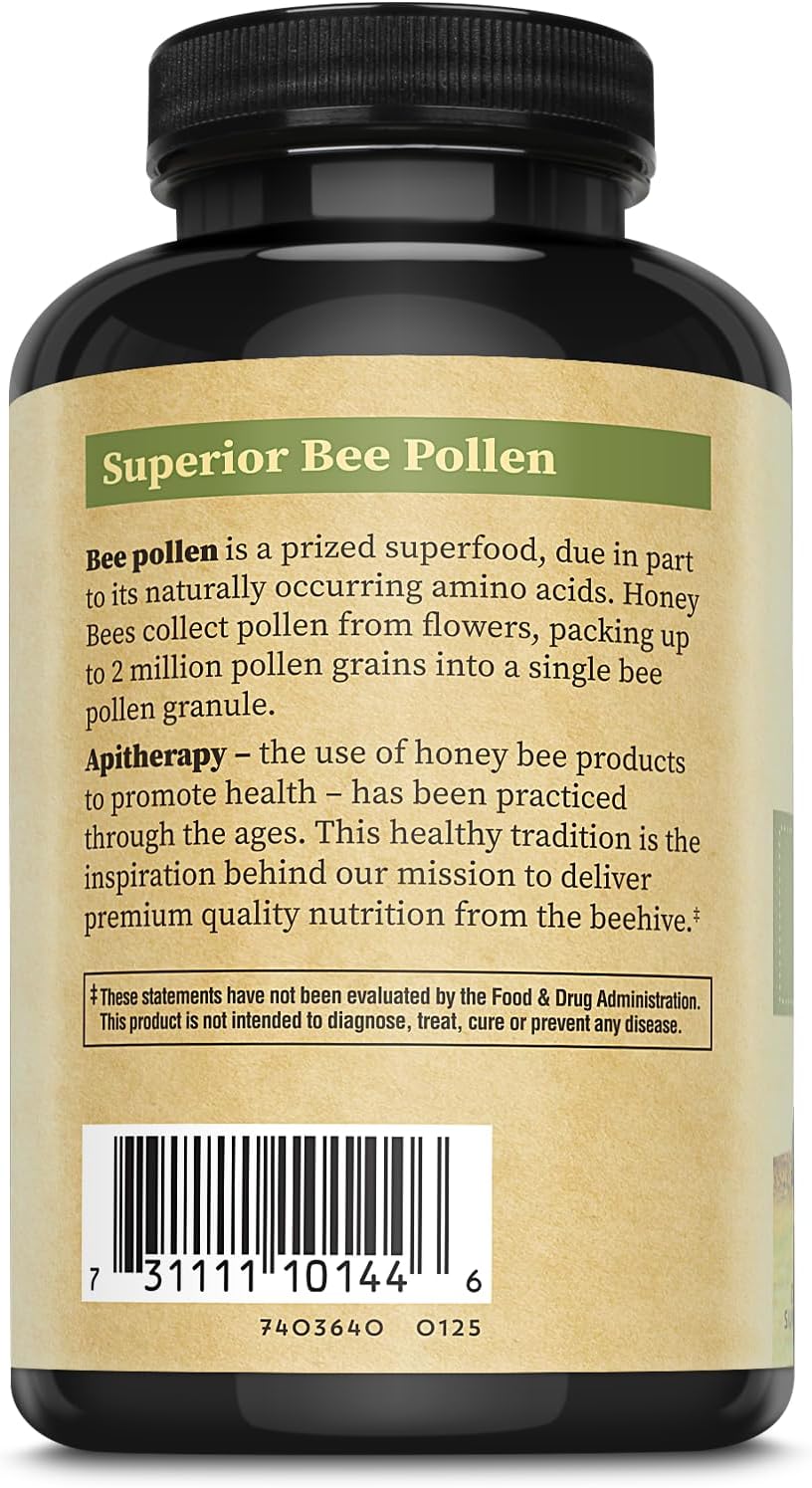 Honey Gardens Bee Pollen, Cápsulas - 580mg, 150 cápsulas