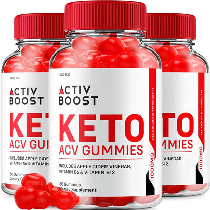 Activ Boost Keto ACV Gummies - 180 Gominolas (3 Paquetes)