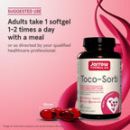 Jarrow Formulas Toco-Sorb – Complejo de Vitamina E y Tocotrienoles, Alta Absorción, 60 Cápsulas