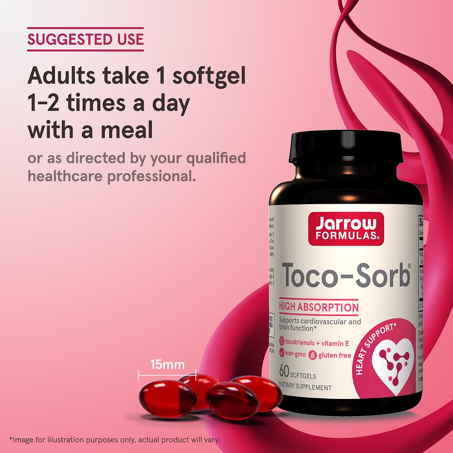 Jarrow Formulas Toco-Sorb – Complejo de Vitamina E y Tocotrienoles, Alta Absorción, 60 Cápsulas