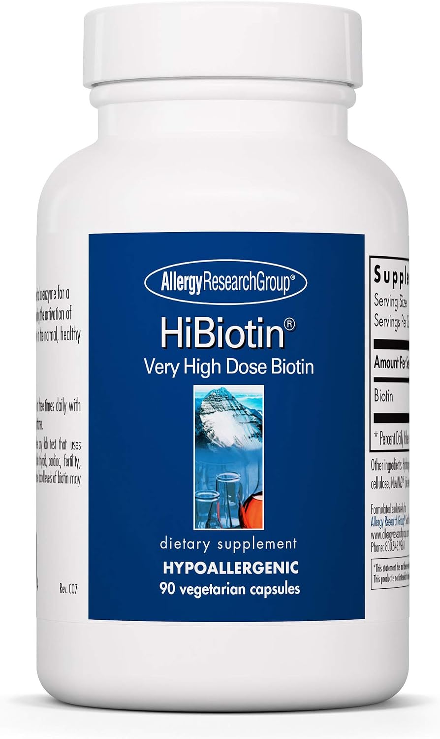ARG HiBiotin - 100 mg de Biotina - 90 Cápsulas