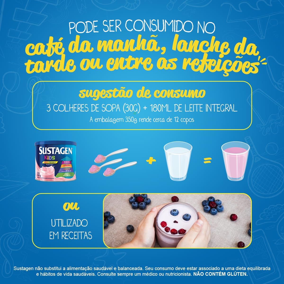 Sustagen Kids Suplemento Alimenticio Sabor Fresa 380g