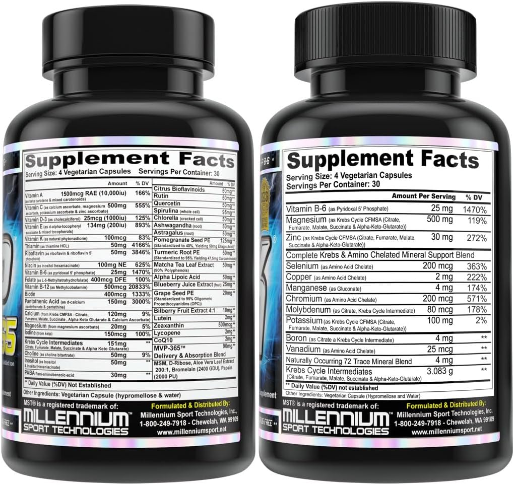 MST Foundation Stack: ZMK Nighttime Multi-Mineral (120 cápsulas) + MVP-365 Multivitamínico Premium (120 cápsulas)
