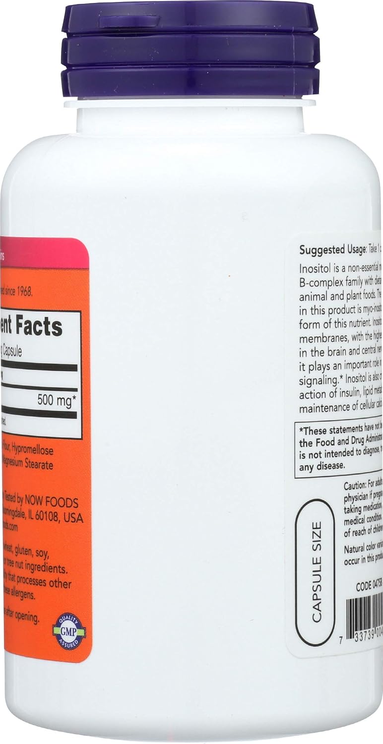 Now Foods - Inositol 500 mg, 100 Capsules