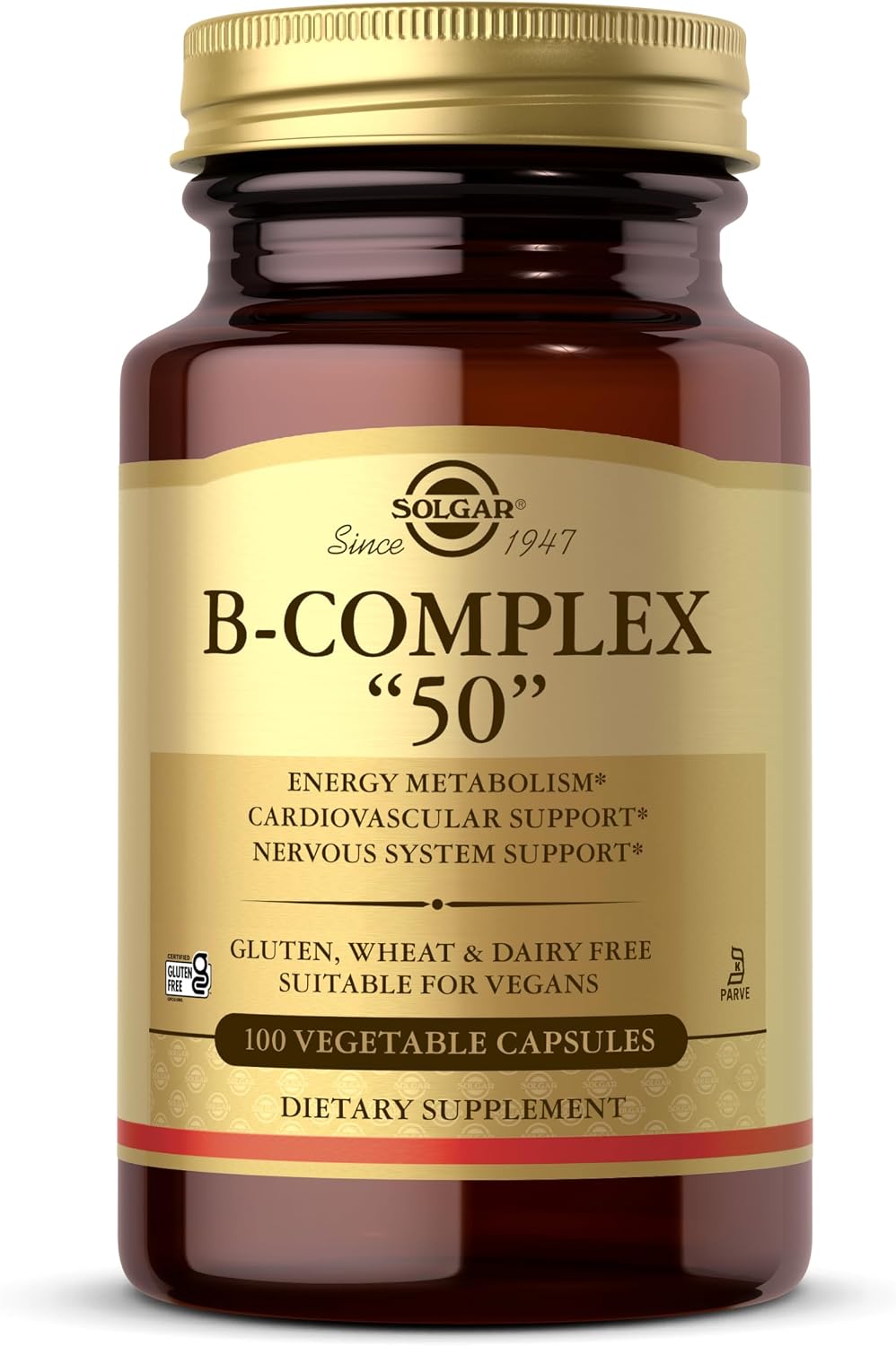Solgar B-Complex 50 – Complejo B de Vitaminas, 250 Cápsulas Vegetales