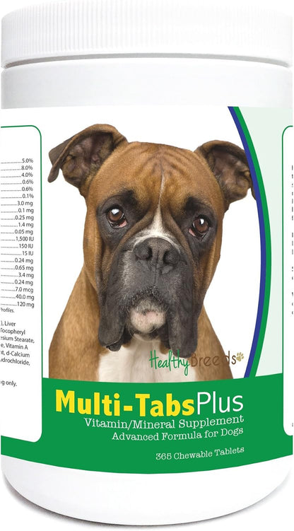 Healthy Breeds Multi-Tabs Plus Boxer 365 – Vitamina A : ayuda a mantener una visión saludable y favorece el – Image 1