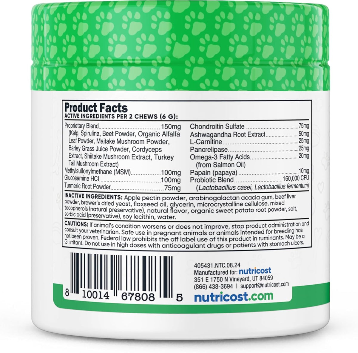 Nutricost Pets - Suplemento Multifuncional – Espirulina: Microalga con alto contenido en proteínas, vitaminas del – Image 4