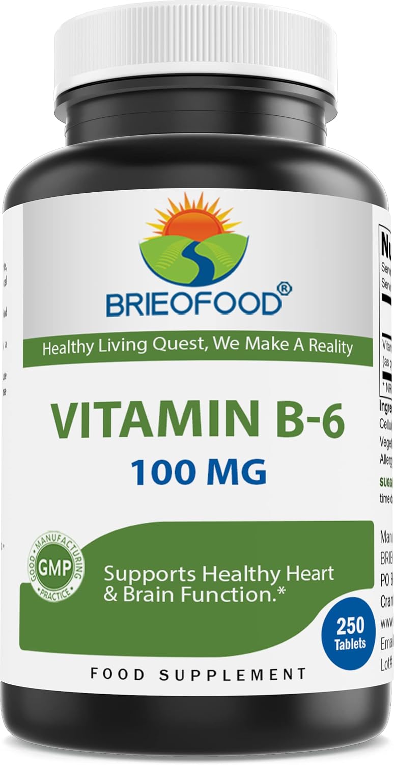Brieofood Vitamina B6 100 mg 250 Comprimidos