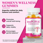 AromPCOSLife Gominolas de Inositol para Mujer, 60 Gomitas, Myo-Inositol con Folato y Vitaminas B6 y B12, Sabor Naranja