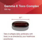 Gamma E Toco Complex - Vitamina E 300mg con Tocotrienoles - 90 Cápsulas Blandas