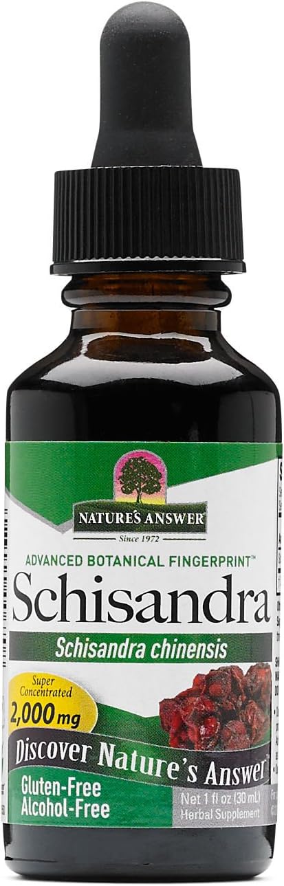 Nature's Answer Extracto de Schisandra - Sin Alcohol, Sin Gluten - Apoyo para el Estrés y la Fatiga