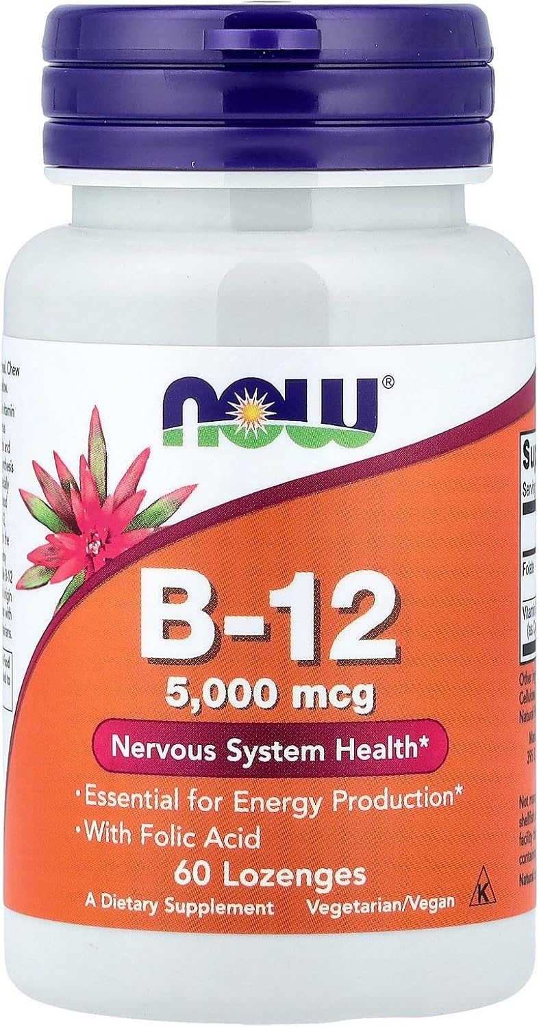 NOW B-12 5,000 mcg Comprimidos, 60 uds