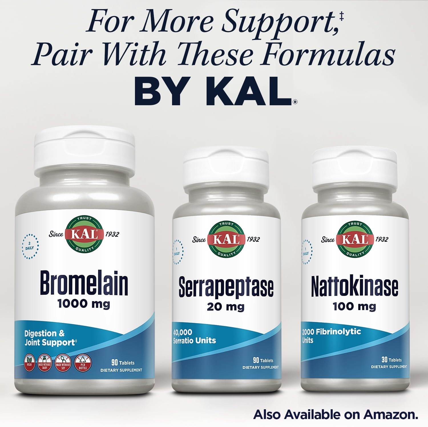 KAL Serrapeptase 20 mg - 90 Comprimidos - Cubierta Entérica