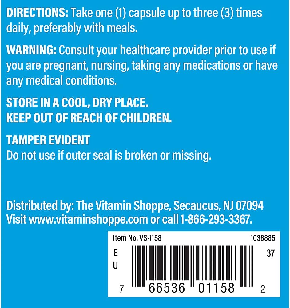 The Vitamin Shoppe Inositol 650 mg, 100 Cápsulas – Suplemento Dietético