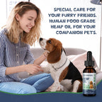 Organic Hemp Oil para Perros y Gatos - Aceite de Cáñamo con Omega 3, 6, 9 - Paquete de 2
