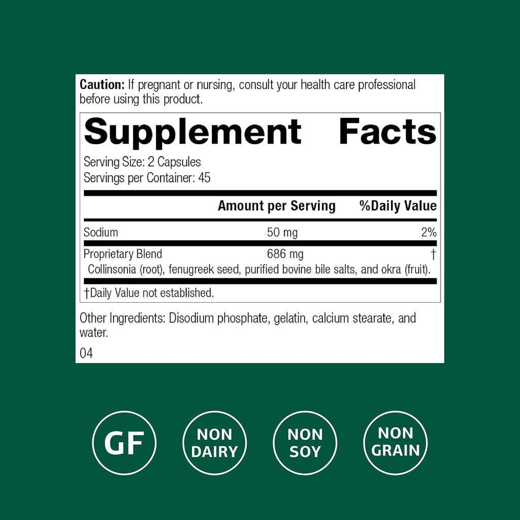 Standard Process Fen-Cho - Complemento para la salud digestiva e intestinal - Sin gluten, sin lácteos y sin soja - 90 cápsulas (45 dosis)
