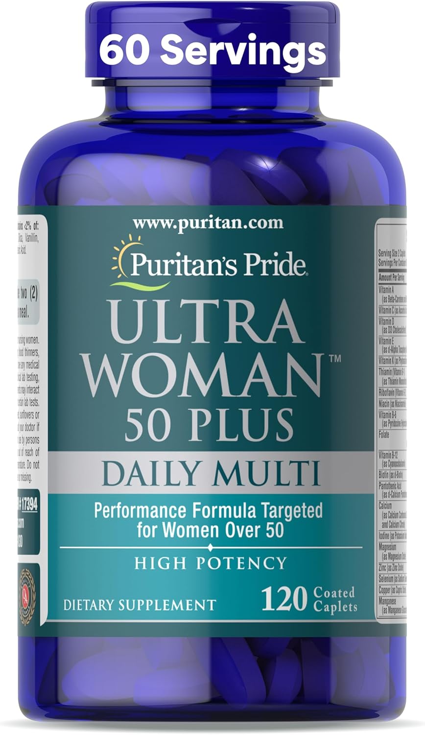 Puritan's Pride Ultra Woman 50 Plus Multivitamínico de Alta Potencia con Zinc para Mujeres