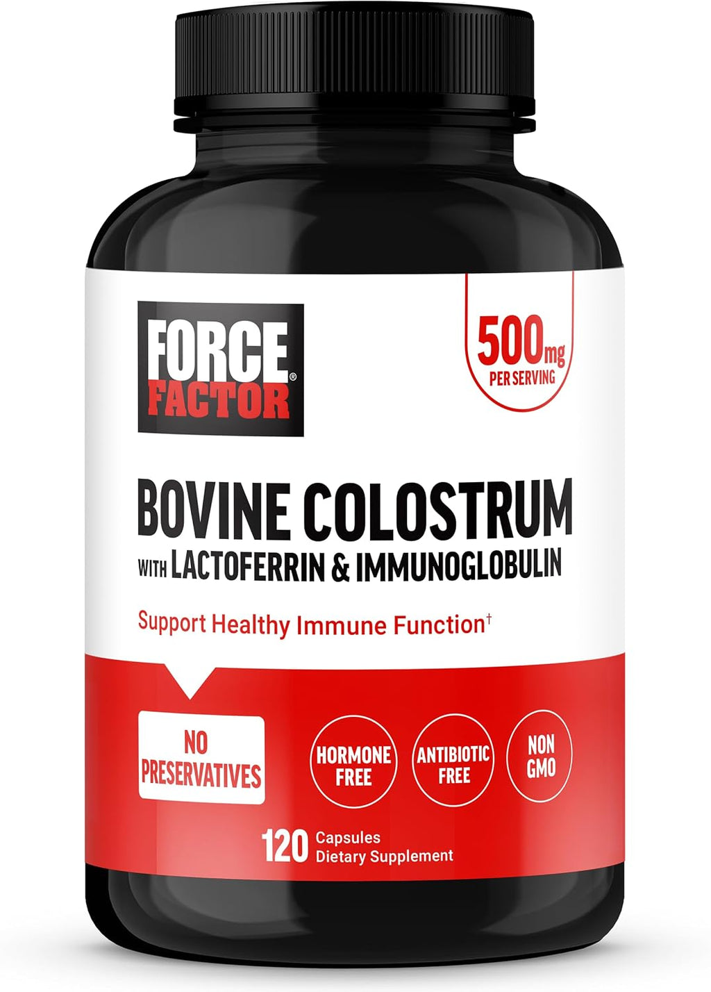 Force Factor Calostro Bovino en Cápsulas, 120 Cápsulas