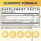 GPGP GreenPeople Vitamina D3 K2 5000 UI + 200 mcg MK-7, 120 Cápsulas Blandas (Pack de 2)