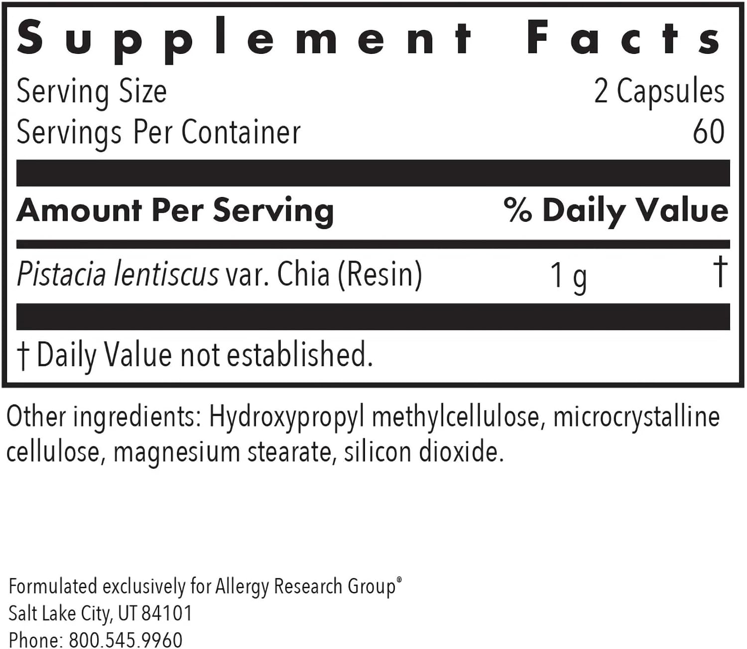 ARG Mastica Digestive Support - Goma de Masilla de Quíos, 1000 mg, 120 Cápsulas
