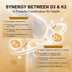NATURE TARGET Vitamina D3 K2 con Calcio y Magnesio, 5000 UI D3 + 120 mcg K2, 120 comprimidos