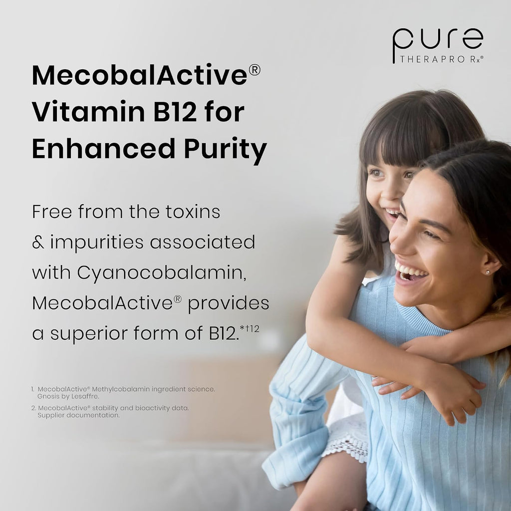 Pure Therapro Rx Methylated B Complex Vitamins, 60 Cápsulas