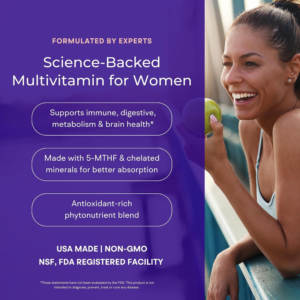 Multivitamínico para Mujeres con Alimentos Integrales (120 Cápsulas Vegetales)