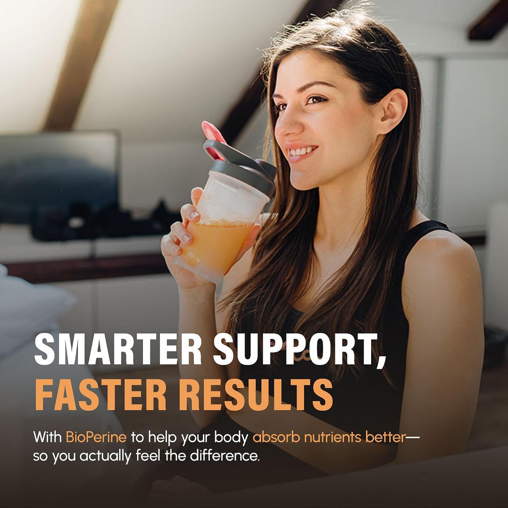 Myelin-6 Drink Mix - Suplemento para la concentración y salud cerebral con AlphaSize, L-Theanine, Teacrine, sabor naranja mandarina, 30 días