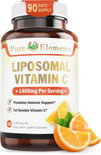 Pure Organic Elements Vitamina C Liposomal - 180 Cápsulas con 1400 mg de Ácido Ascórbico