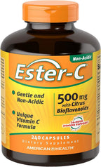 Ester-C 500 mg con bioflavonoides cítricos, 240 cápsulas (paquete de 2)
