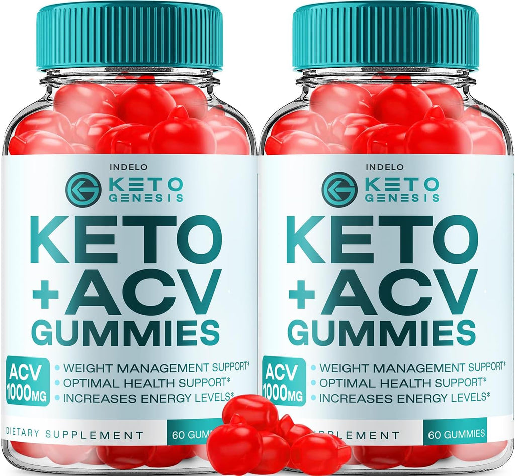 Keto Genesis ACV Gummies 1000mg – 120 Gominolas (2 Envases)